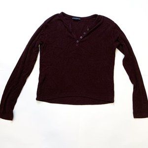 Brandy Melville Maroon Sweater Shirt OS